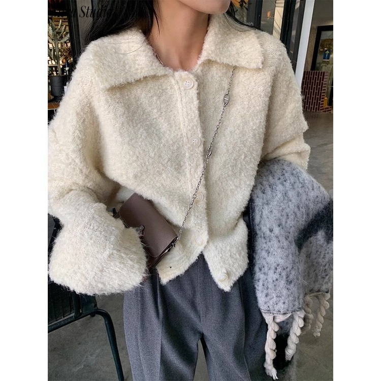 Miya Studio Áo Len áo khoác cardigan Cổ điển Trendy Cute thời trang WMY2300HGA 41Z231009