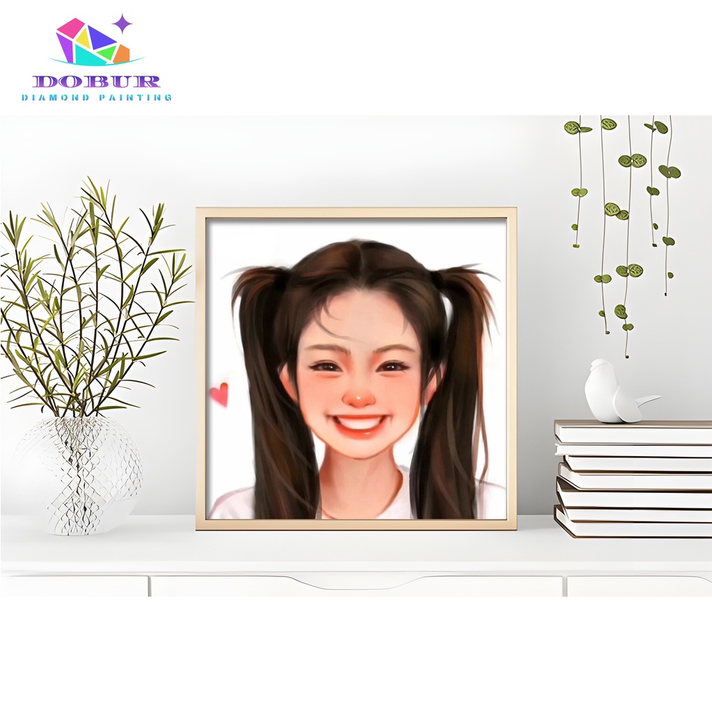 DOBUR | Bộ Tranh Đính Đá Tự Làm Trang Trí Nhà Cửa | Tranh Vải Bạt Treo Tường Trang Trí In Chữ blackpink 5d diy