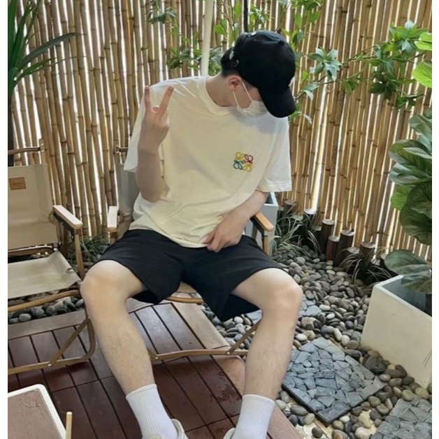 Áo Thun Tay Ngắn Dáng Rộng Ba Màu Thêu Nhãn Nhỏ Phong Cách Cổ Điển Thời Trang Mùa Hè Mới Dành Cho Nam Nữ @