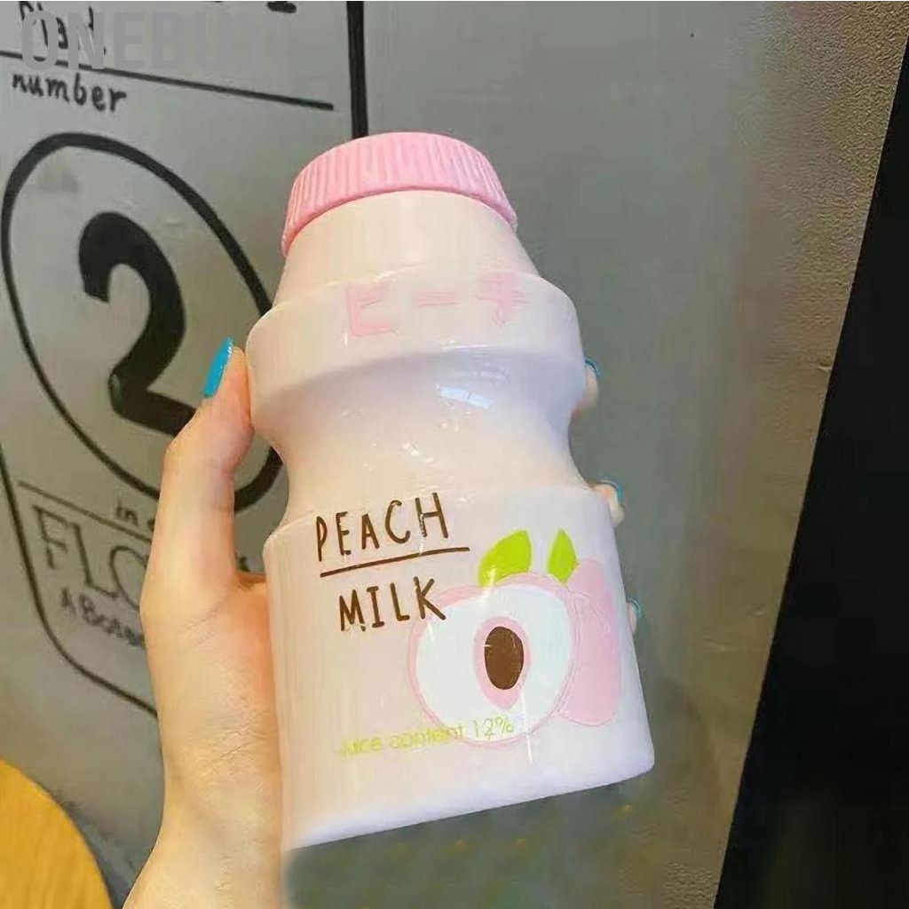 Onebuy Portable Children Drinking Bottle with Strap PC Plastic Outdoor Water Cup Cute Fruit Pattern