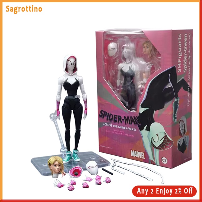 Mô Hình Nhân Vật Người Nhện Hoạt Hình shf spider-gwen Quà Tặng Trang Trí