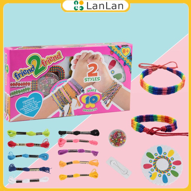 Lanlan Hàng Có Sẵn Bộ Hạt Xỏ Vòng Tay Tự Làm Hình Ngựa Con Sáng Tạo Làm Quà Tặng Cho Bé Gái