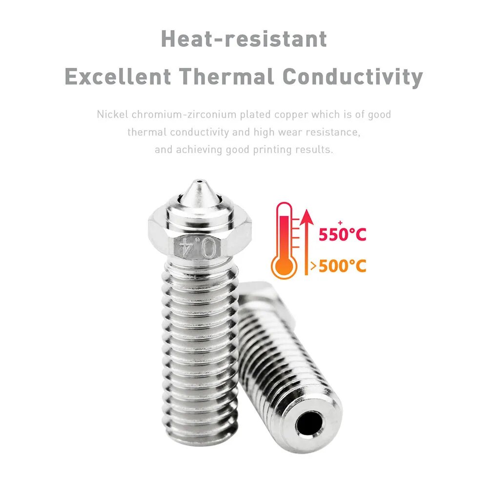 Vòi Phun Nước 0.4 / 0.6 / 0.8mm Chất Lượng Cao Cho Máy In 3d°Vòi Phun Chuyên Dụng Cho Máy In 3d sidewinder x1 & x2