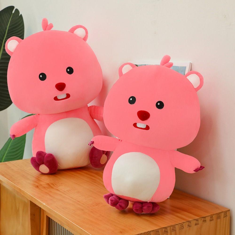 Mmluck loopy beaver Thú Nhồi Bông Màu Hồng Hoạt Hình Dễ Thương Dành Cho Trẻ Em