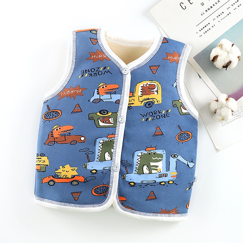 Áo Khoác Lông Cừu Không Tay 73-120cm Dành Cho Bé Trai Và Bé Gái