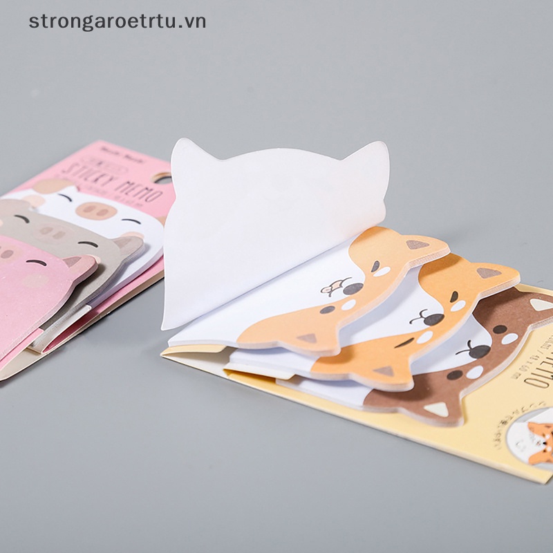 Set 45 Tờ Giấy Dán Ghi Chú Họa Tiết Động Vật Hoạt Hình Dễ Thương Dày Dặn Sáng Tạo