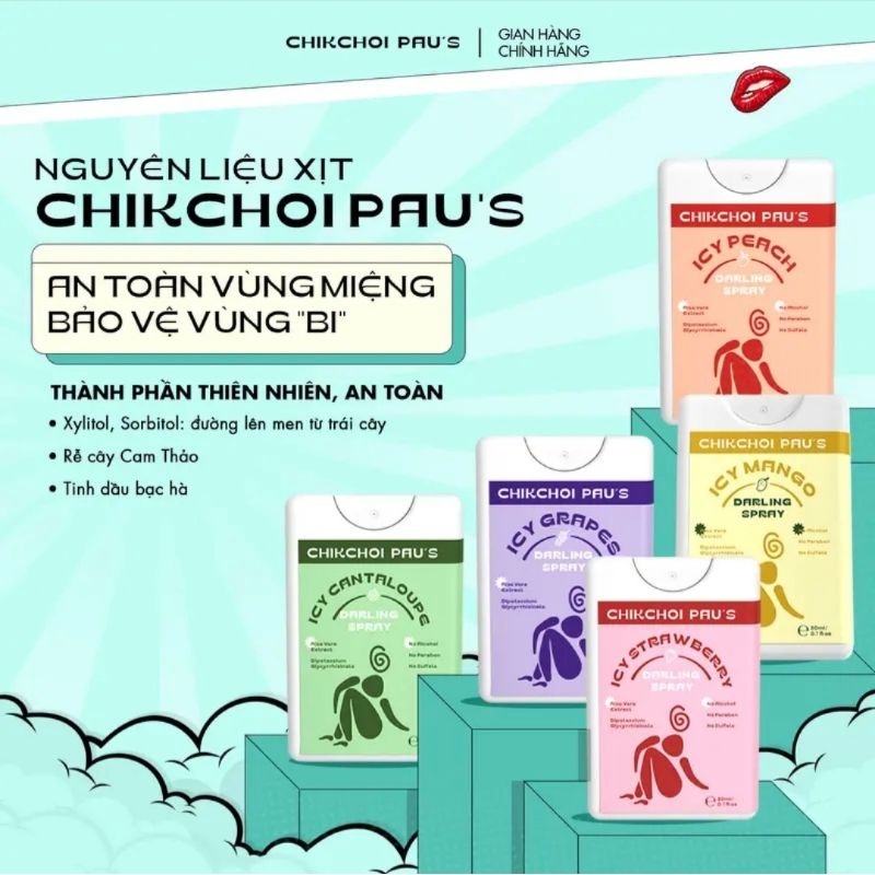 CÓ CHE TÊN SP Xịt Thơm Vùng Kín Nam Nữ Xịt Ngon Chikchoi Pau's .Nước Hoa Vùng Kín Chikchoi Pau