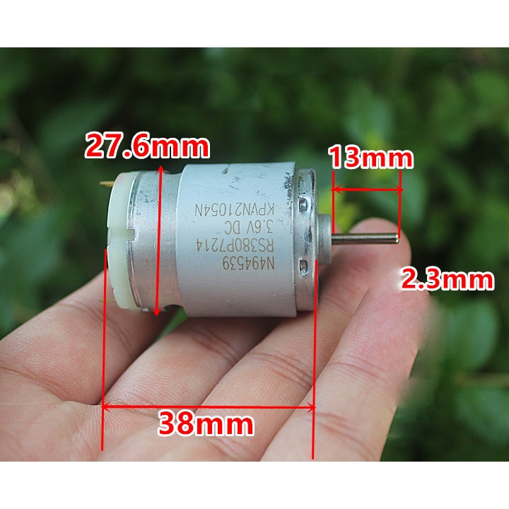 Động cơ 380 3.7V tốc độ cao dùng cho mô hình máy bay, ô tô, tàu thuyền điều khiển