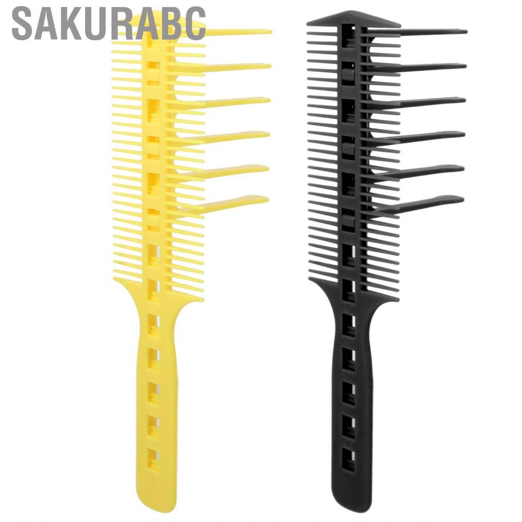 Sakurabc Double Sided Guide Comb  Multi Purpose Hair Cut Wide Tooth Removable for Hairdresser Salon