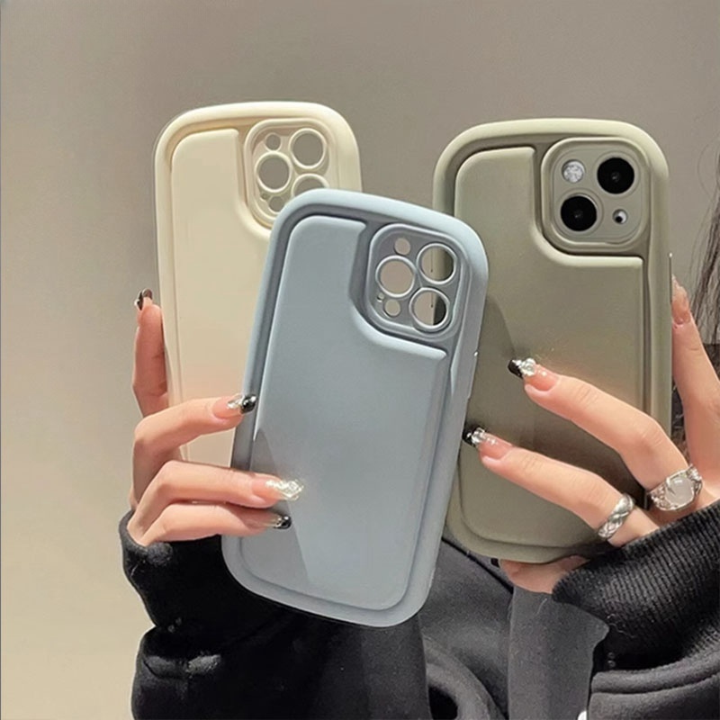 Ôp Điện Thoại Hình Oval Dày Dặn Có Túi Khí Chống Sốc Cho Samsung Galaxy S23 S22 S21 Plus Ultra S21