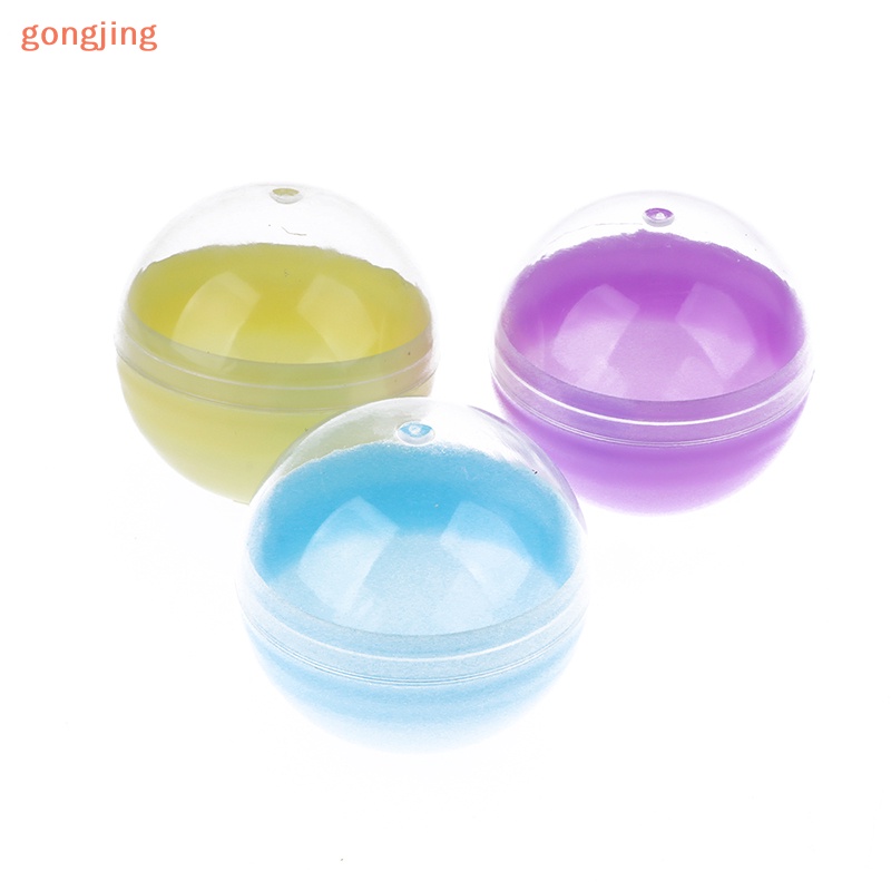 Go Set 10 Viên Nang Nhựa pp 45mm Nửa Bóng Tròn Trong Suốt Nhiều Màu Sắc Mở Dễ Khóa Dùng Để vn