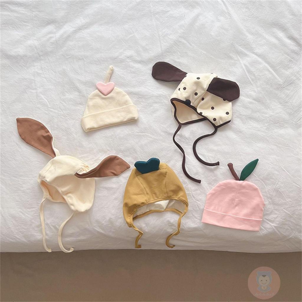 Mũ Trùm Đầu Hoạ Tiết Hoạt Hình laa6-baby bonnet Cho Bé
