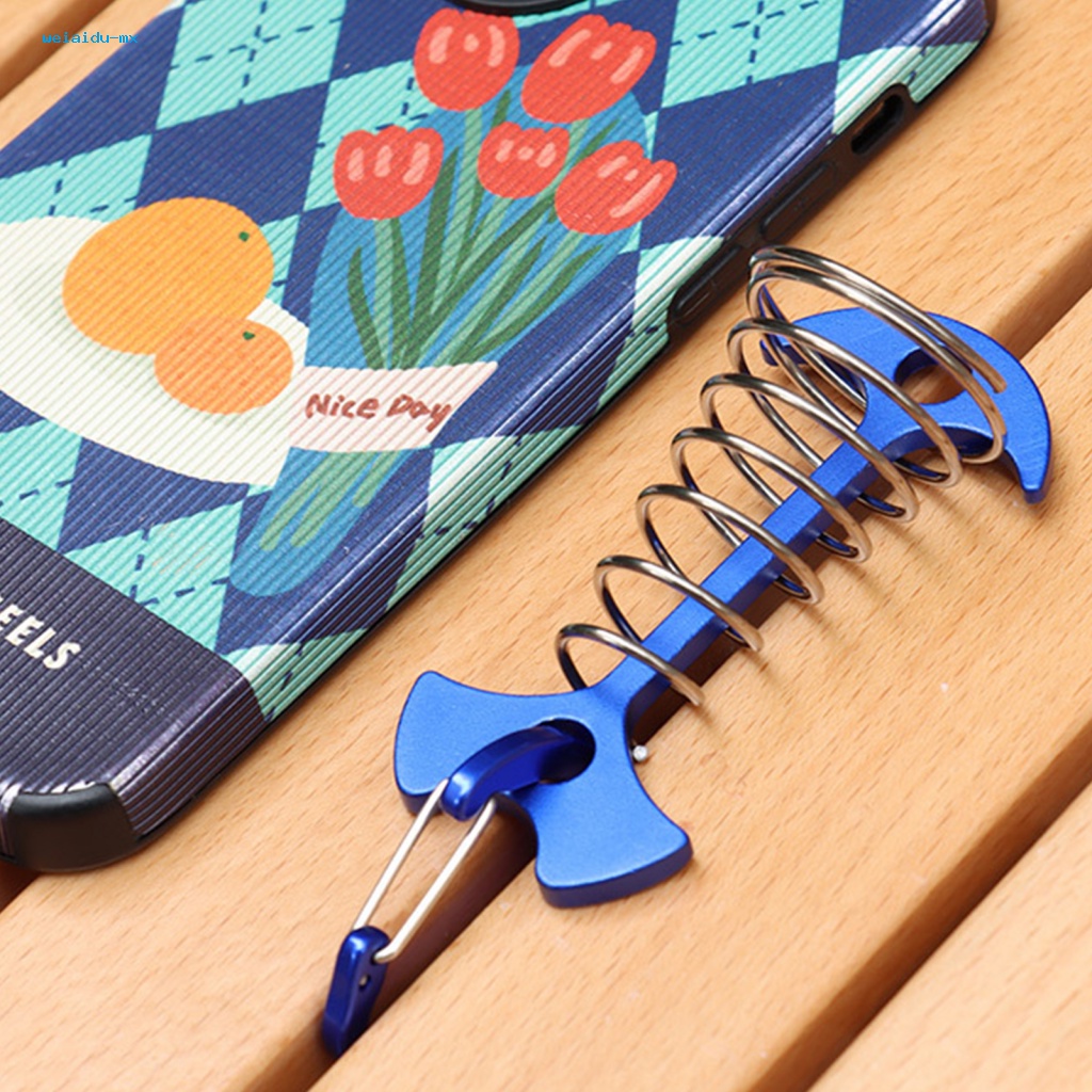 Weiaidu Bộ 10 Móc Khóa Dây Xương Cá Bằng Hợp Kim Nhôm Đa Năng Siêu Bền Tiện Dụng Mang Theo Du Lịch Dã Ngoại