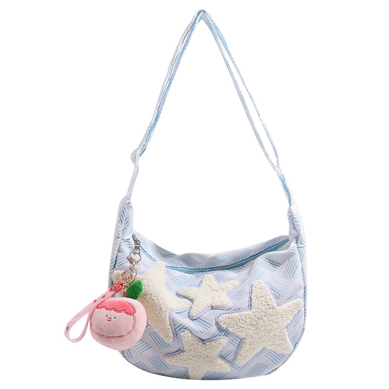 Moweikaidi Túi canvas Đeo Chéo Họa Tiết Ngôi Sao Dễ Thương Thời Trang Nhật Hàn