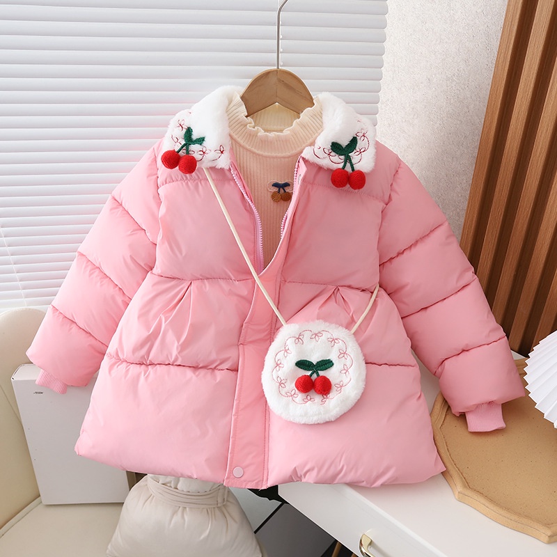 ❀❀❀❀ Nhật Bản Phong Cách Hàn Quốc Bé Gái Thu Đông Lót Lông Cừu Ấm Chăn Mới Nhất Hợp Thời Trang Áo Khoác Đệm Cotton Có Mũ Trùm Đầu Áo Khoác Dày Anh Đào Tạo Quốc Tế Nâng Cao Thẩm Mỹ Nữ Hấp Dẫn Dễ Thương Hàn Quốc