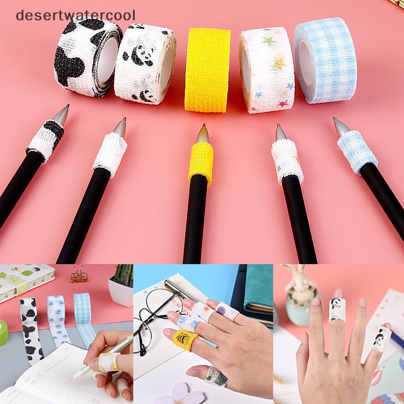 1 Cuộn Băng Quấn Ngón Tay Tự Dính Bằng Vải Không Dệt Co Giãn In Hình Dấu Chân Thú Cưng martijn