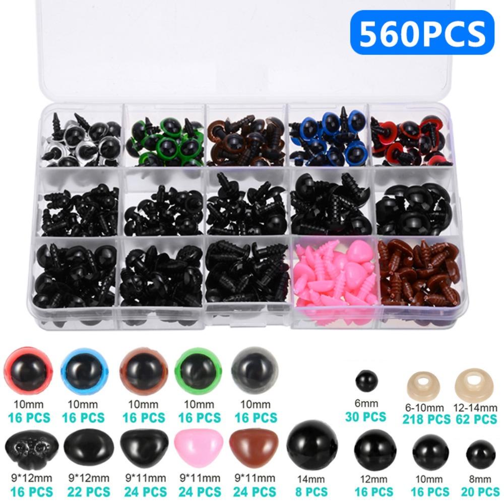 Mmluck 1 Hộp Mắt Mũi Gấu Bông diy Bằng Nhựa An Toàn Cho Búp Bê