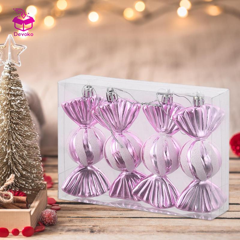 Set 4 Mặt Dây Chuyền Trang Trí Cây Thông Giáng Sinh 4x
