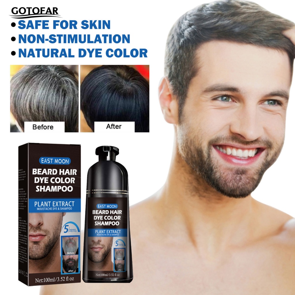 Kem Nhuộm Tóc 100ml Nhanh Khô Màu Đen Tự Nhiên Cho Nam