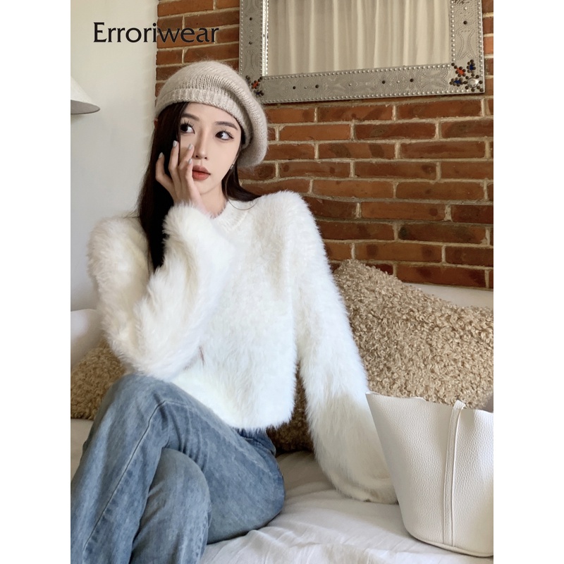 Áo sweater Dệt Kim Màu Đen Trơn Dáng Rộng Thời Trang 2023 Cho Nữ