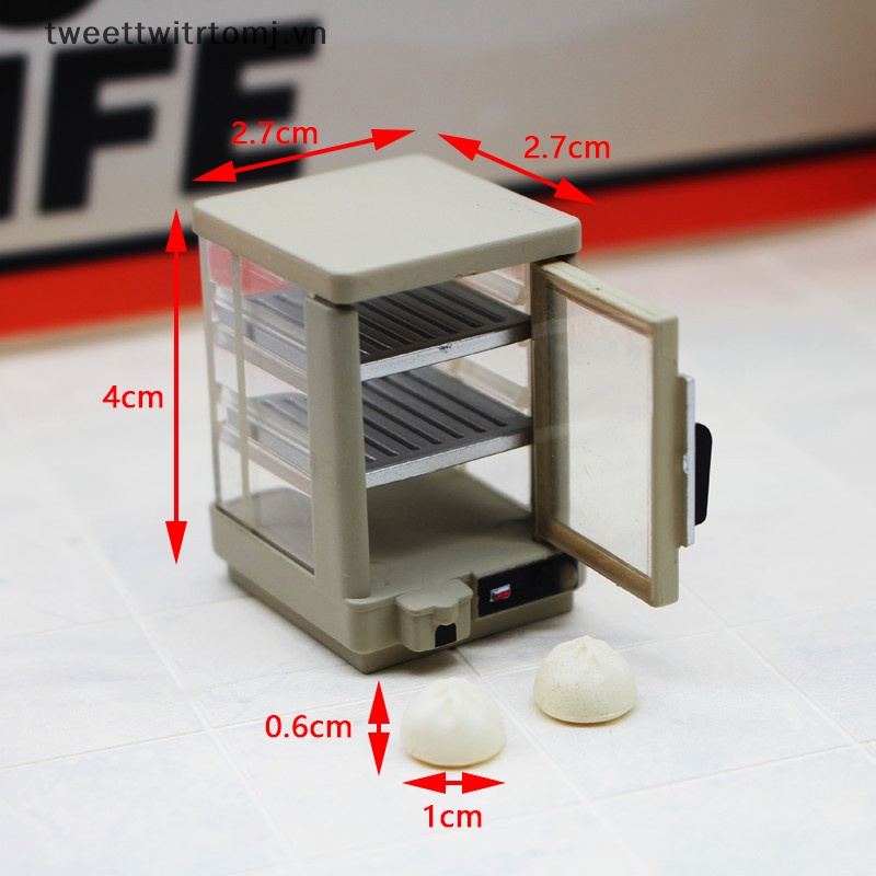 Tomj Tủ Đồ Chơi mini Trưng Bày Thức Ăn Sáng Tiện Lợi Cho Nhà Búp Bê vn