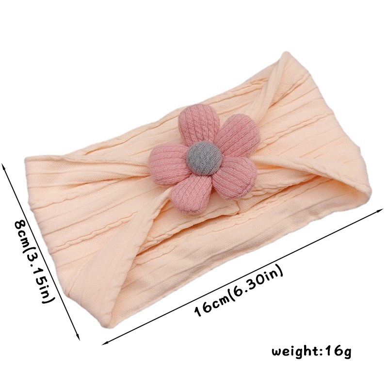 Băng Đô Cài Tóc Bằng cotton Mềm Co Giãn Đính Hoa Dễ Thương Cho Bé Gái