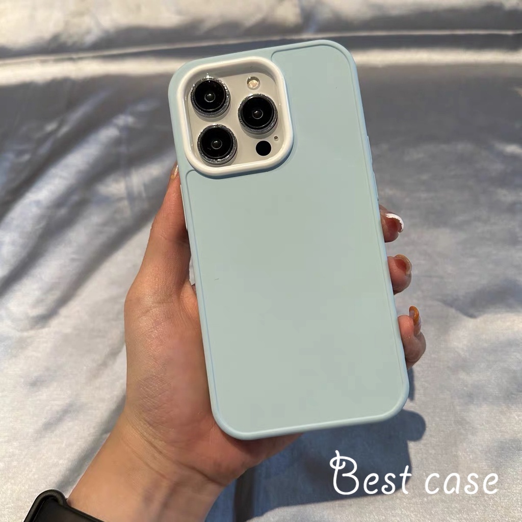 Ốp Điện Thoại Mềm Màu Trơn Đơn Giản Cho iphone 11 12 13 14 15 pro max