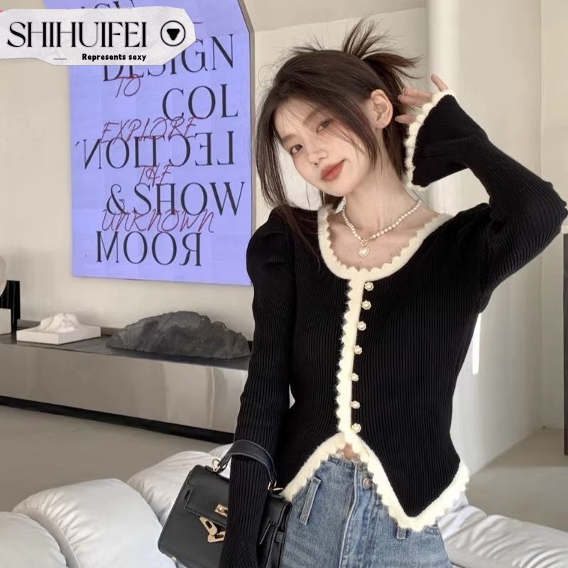 SHIHUIFEI Áo Len áo khoác cardigan Fashion Trendy Vintage Stylish WXF23A0PVR 42Z231020