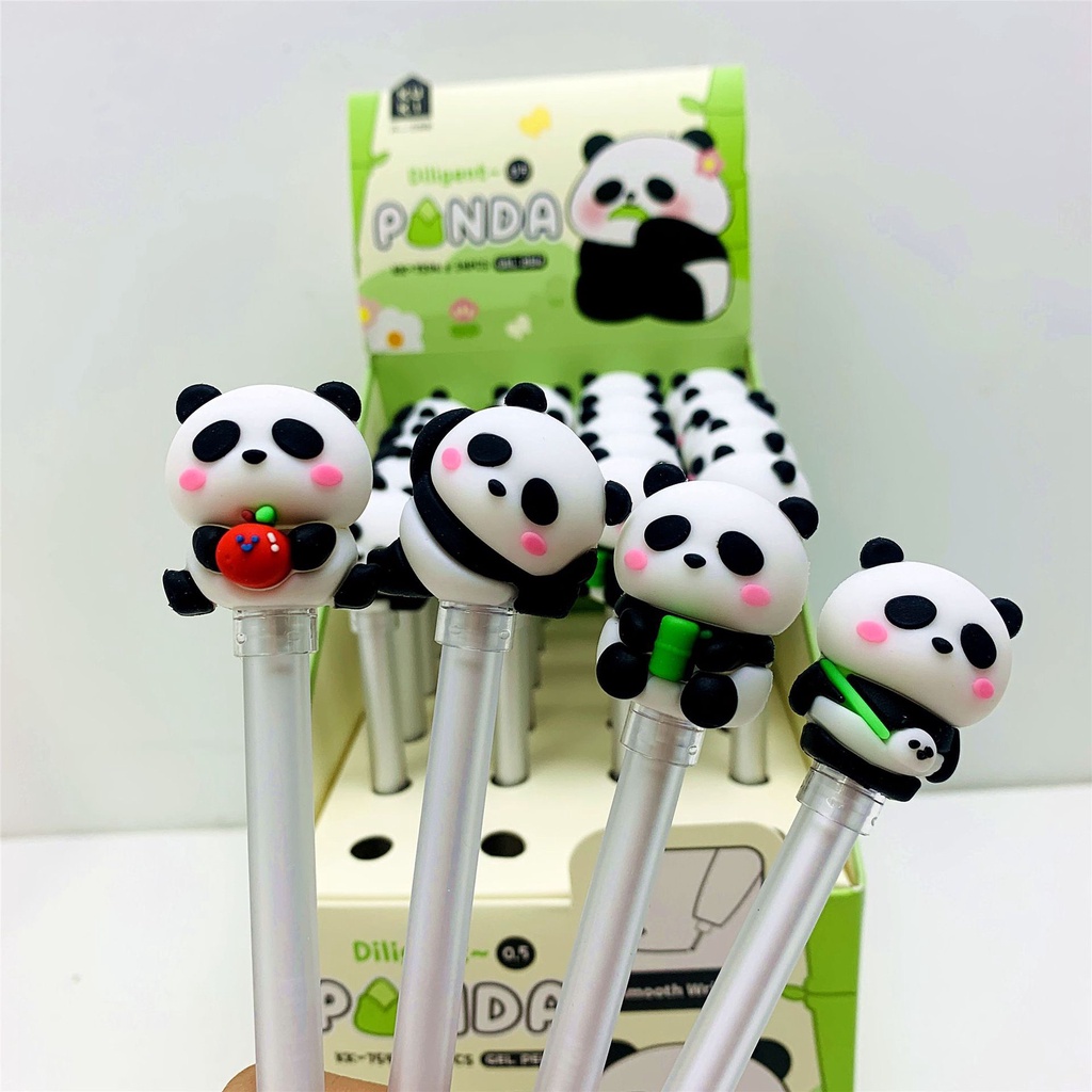 BÚT NƯỚC GẤU TRÚC PANDA GEL PEN 7594 NGÒI 0.5 MỰC ĐEN