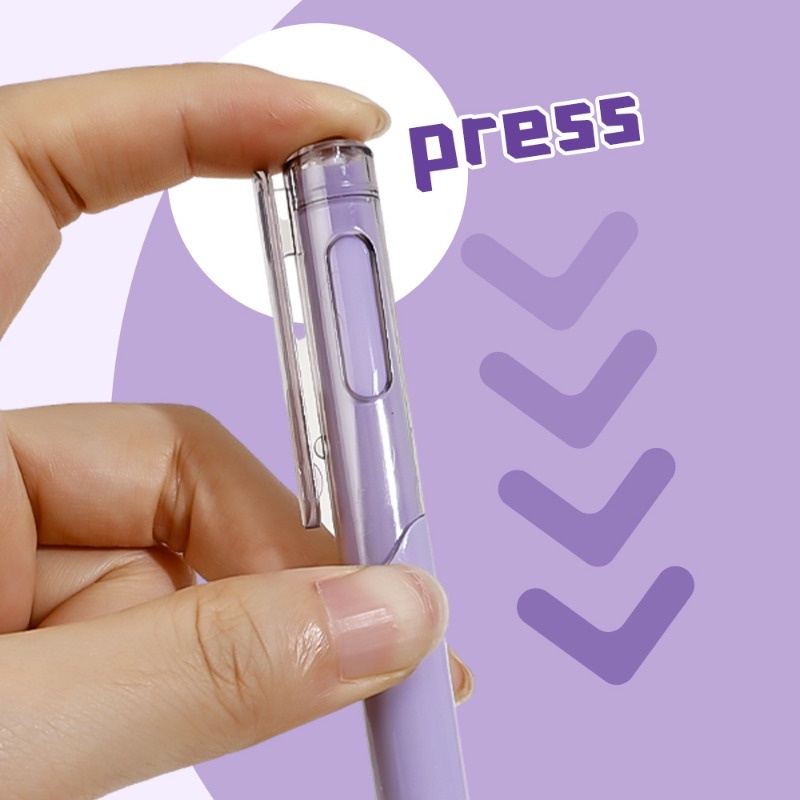 Bộ 5 Bút Mực gel Ngòi 0.5mm Màu Đen Nhanh Khô Tiện Dụng Cho Học Sinh / Văn Phòng