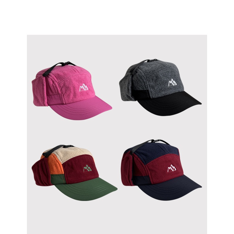 Mũ Thu Đông Bảo Vệ Tai Thêu Họa Tiết Màu Sắc Phong Cách Hàn Quốc Dành Cho Nam Và Nữ