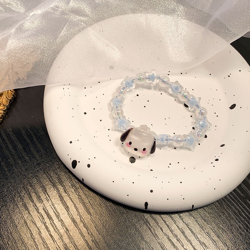 Vòng Tay Hoạt Hình Cún Kumamoto Bằng Ngọc Bích Thời Trang Dành Cho Nữ