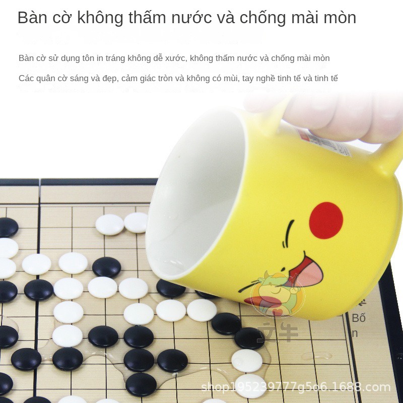 Bộ Cờ Vua backgammon Màu Trắng Đen Từ Tính