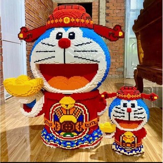 Le.go lắp ráp Doremon thần tài 68cm 91cm. Đồ chơi xếp hình Le.go Doraemon cỡ lớn decor trang trí nhà cửa