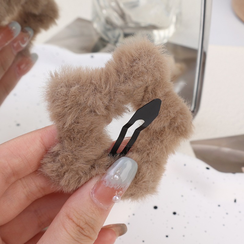 Kẹp Tóc Mái Bên Ngọt Ngào ins Phong Cách Hàn Quốc - Kẹp Tóc barrettes - Kẹp Tóc Ngôi Sao Màu Cà Phê - Cho Trẻ Em / Nữ - y2k / Micaillard / Ngôi Sao Năm Cánh