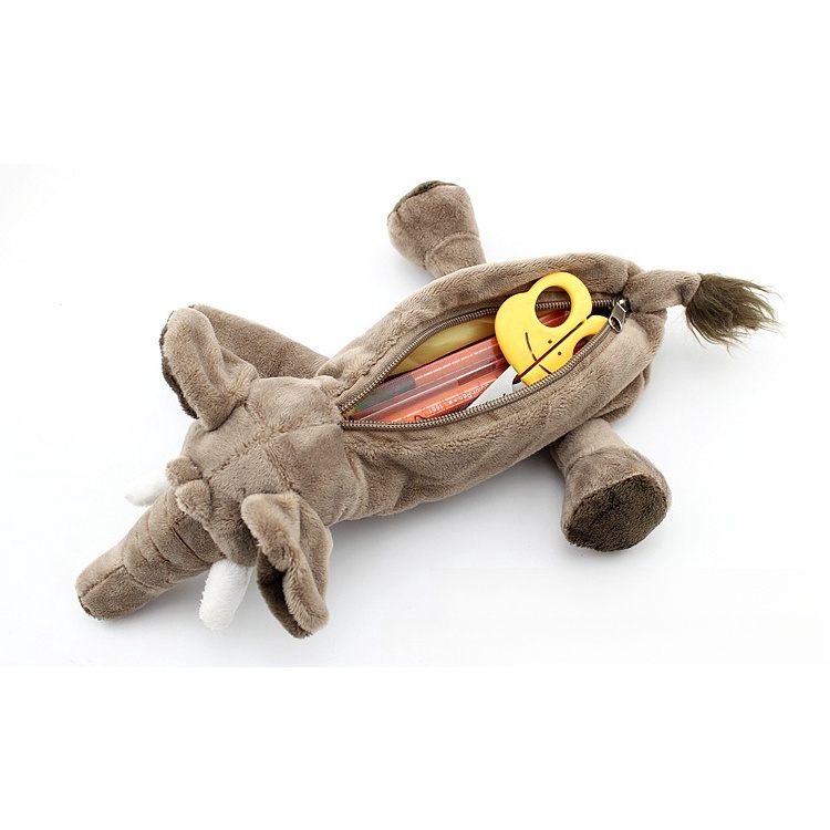 Túi Đựng Bút Bằng Vải Bông Họa Tiết Hoạt Hình Động Vật Sáng Tạo Kiểu Hàn Quốc Cho Bé