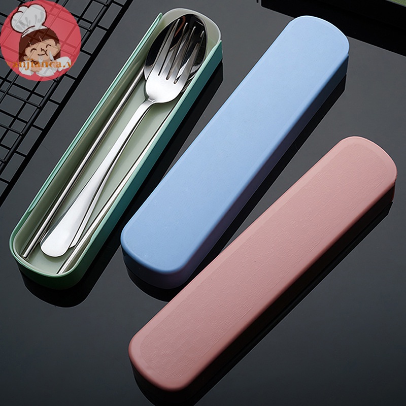 Set 2 / 3 / 4 Muỗng Nĩa Bằng Thép Không Gỉ Tiện Dụng Mang Theo Du Lịch Dã Ngoại vn
