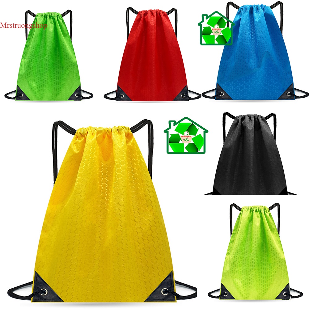 Loại dầy Túi vải Chống nước kiểu dây rút thể theo trơn đựng đồ thể thao cá nhân, có thể in logo lên 