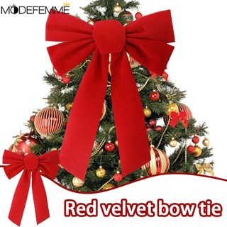 Trang trí Topper cây thông Noel / Gói cây Giáng sinh DIY Trang trí / Nơ Giáng sinh cho cửa Năm mới Trang trí tiệc tại nhà Giáng sinh / Nơ vòng hoa Giáng sinh nhung đỏ lớn