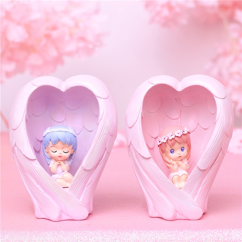 Hoạt Hình Đèn Ngủ Hình Thiên Thần Ánh Ngọc Trai Dùng Làm Quà Tặng Cho Bé Gái