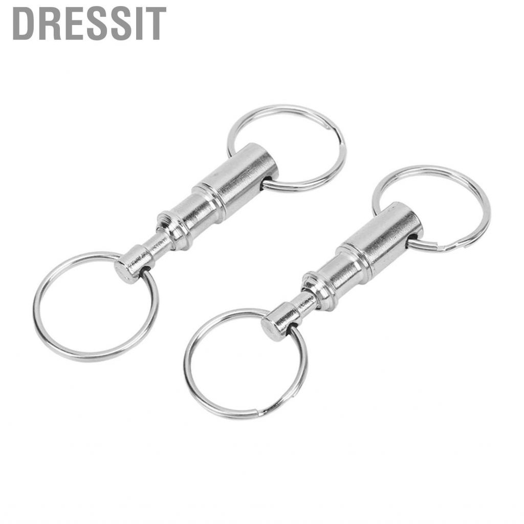 Dressit Dual Quick Release Keyring  Double Split Ring Key for Belt