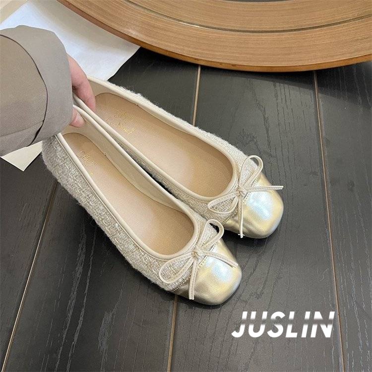 JUSLIN  giày búp bê đế cao lolita giày Mary Jane Đế da mềm đế thời trang Thanh lịch Chống thấm nước Đa dụng Chất lượng cao FLF23A0XX5 44Z231030