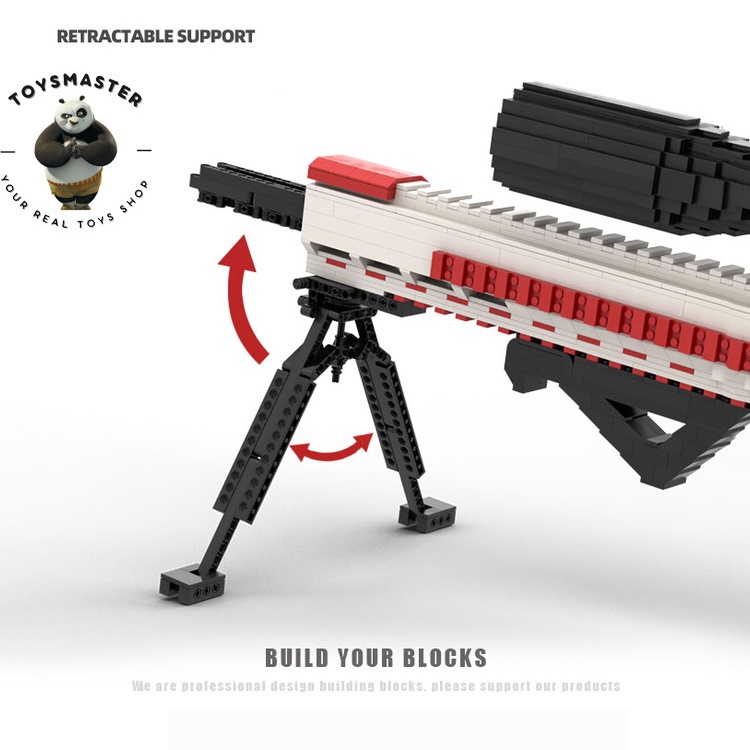 Đồ Chơi Lắp Ráp Kiểu LEGO Súng Mô Hình PUBG G28 MOC Với 2000+ Mảnh Ghép,Bản Thiết Kế Tiêu Chuẩn