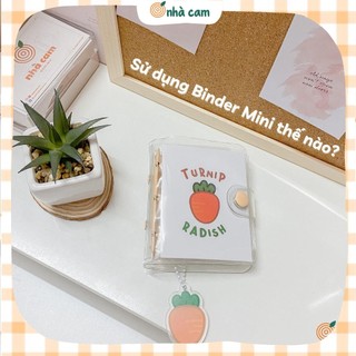 Card Holder/ Binder/ Bìa Sổ Còng Mini tặng 3 sheet card] - không kèm lõi Nhà Cam
