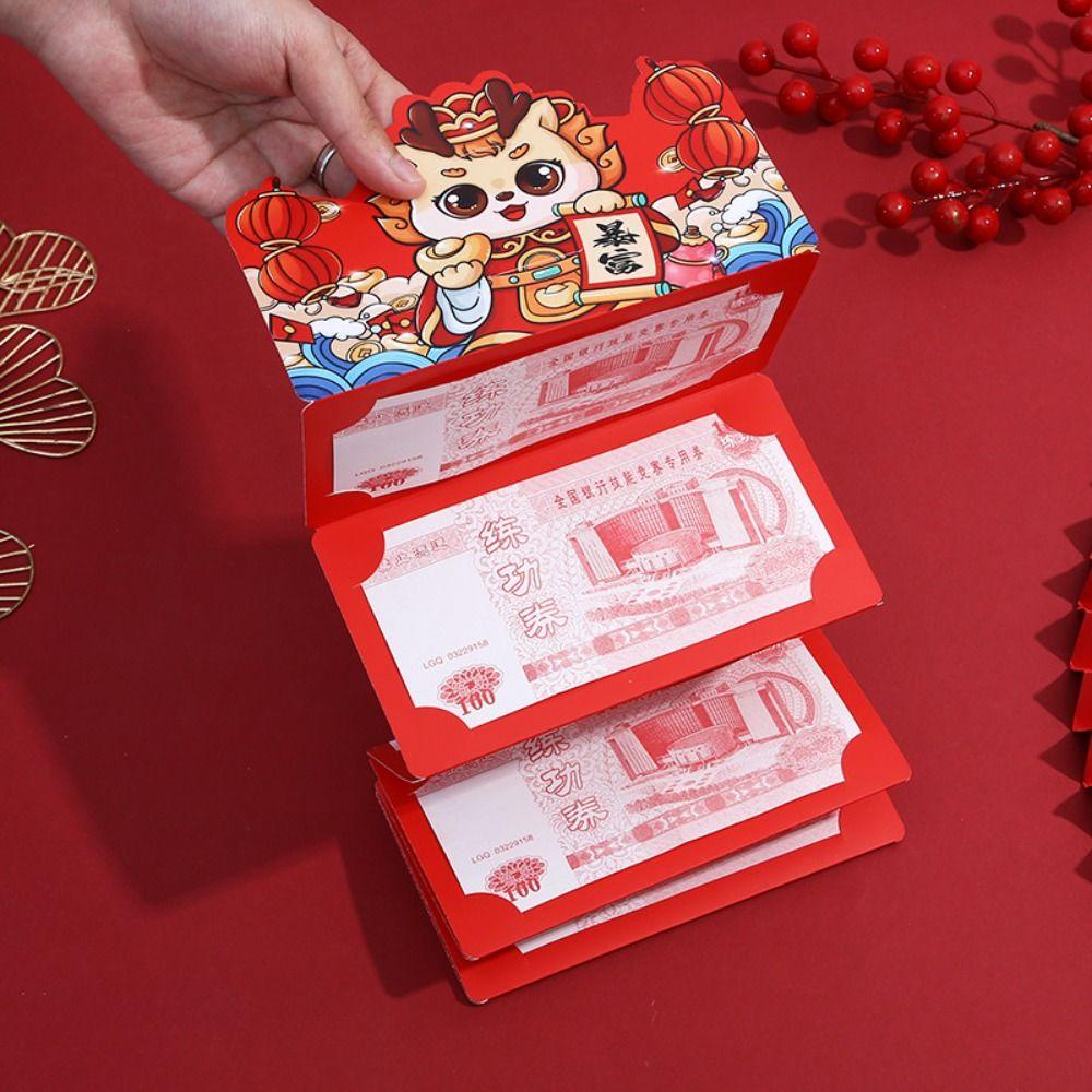 Bao Lì Xì Năm Mới 2024 Họa Tiết Rồng Phong Cách Trung Hoa