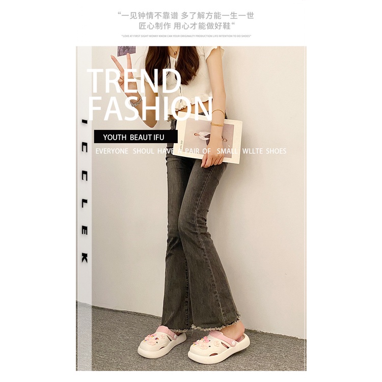 ICCLEK dép cross dép sandal nữ dép bánh mì nữ  Đẹp Năng động Bảnh bao Êm ái FBT23A132M 44Z231031