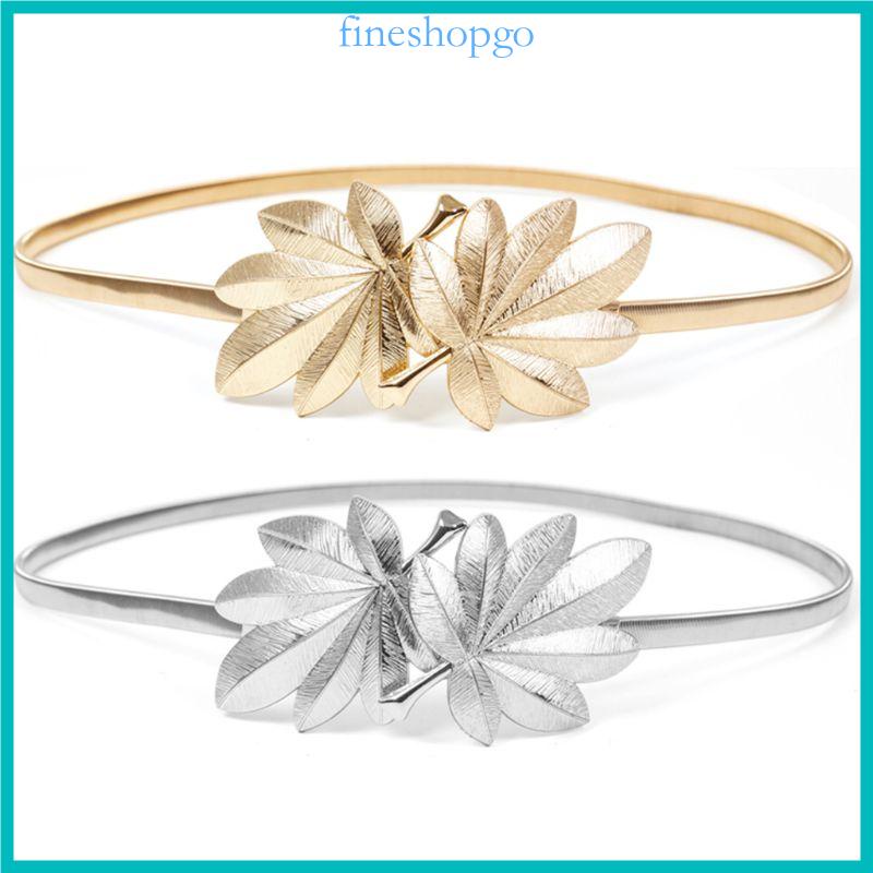 Thắt Lưng Kim Loại Hình Lá Phong Màu Trơn Cho Cô Dâu Màu Sắc