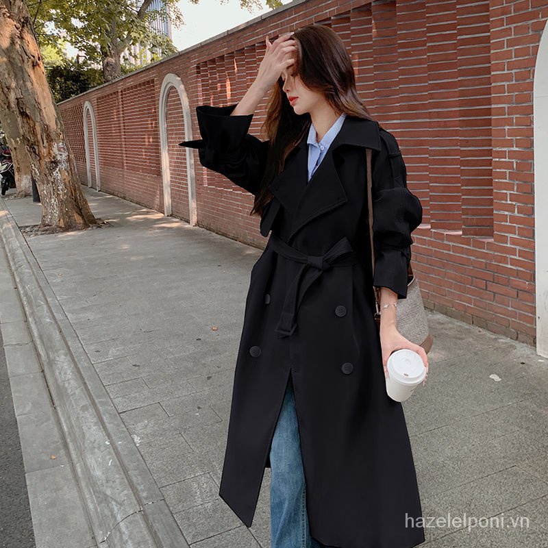 Áo Khoác Gió Dáng Dài Qua Gối Thời Trang Hàn Quốc Cao Cấp 2023