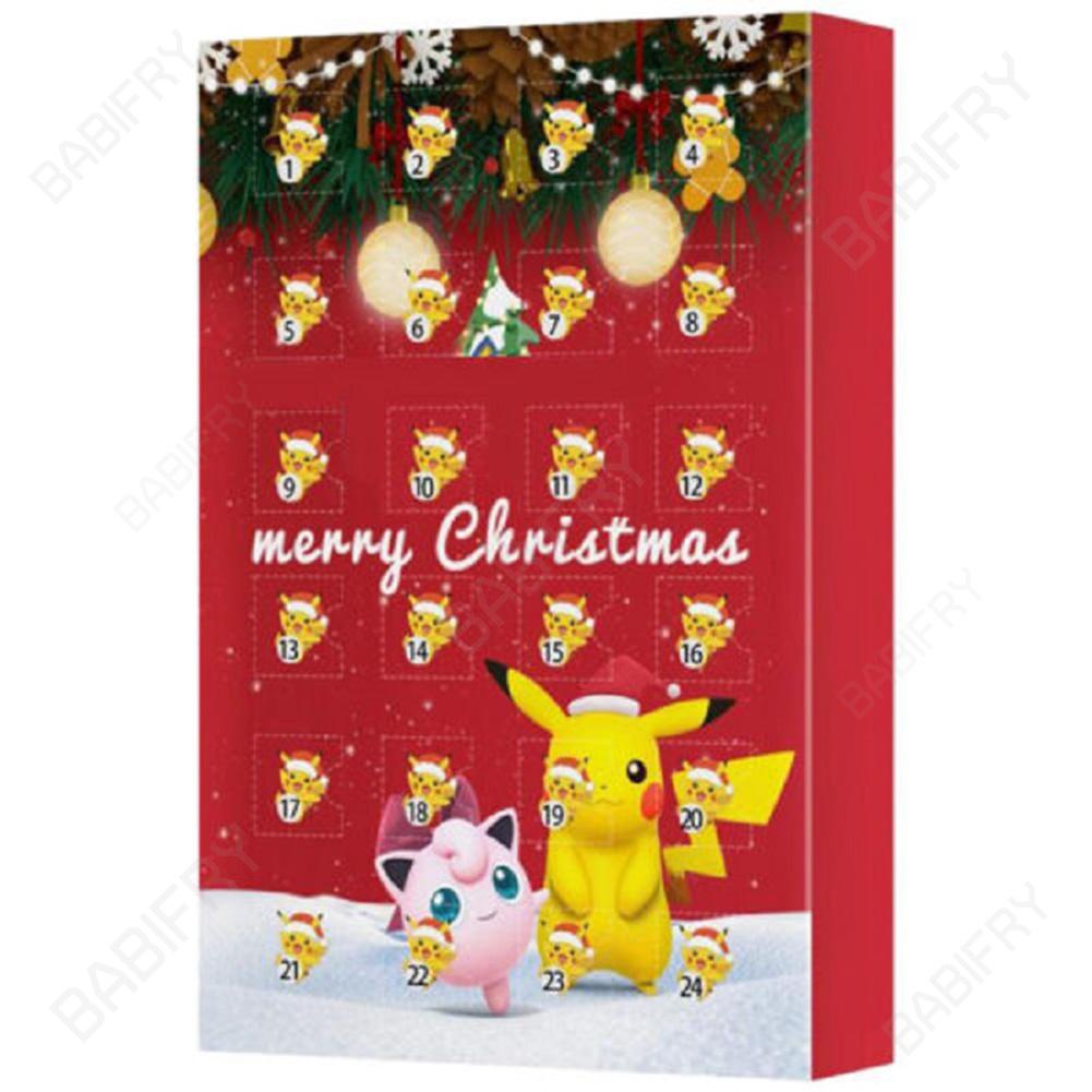 Lịch Để Bàn Đếm Ngược 24 Ngày Hình Hộp Bí Ẩn pokemon Giáng Sinh