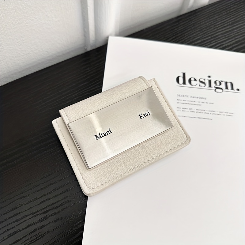 Ví Da Giả Đựng Thẻ Nhiều Ngăn Thời Trang Thường Ngày